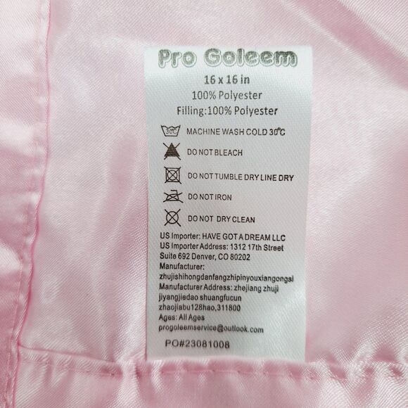 Pro Goleem Pink Bunny Rabbit Lovey Baby Security Blanket Satin 16"x16" Soother - Picture 13 of 13